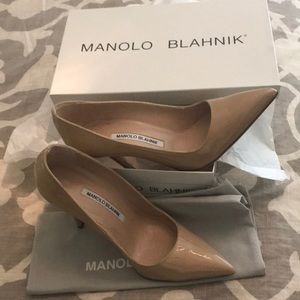 Manolo Blahnik nude 105mm stilettos- worn once